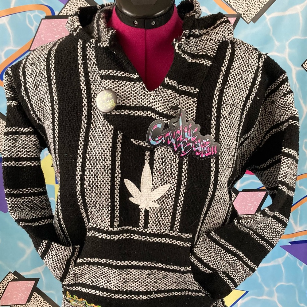 Glow in the dark Leaf Baja Hoodie